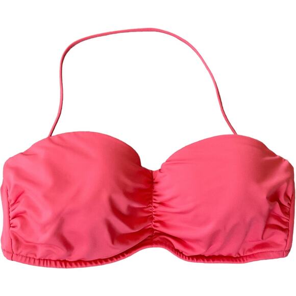 NWOT Victoria’s Secret Melon Pink Bandeau Bikini Top w/ Removable Straps 36B - Picture 1 of 3